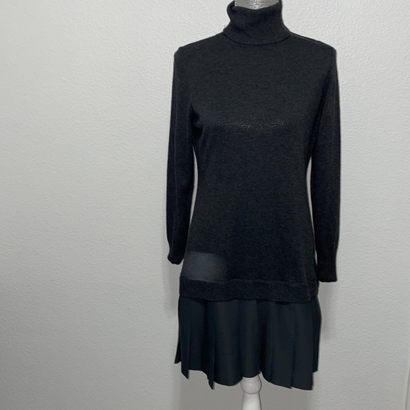 Soft Surroundings Woman's‎ Charcoal Grey Turtleneck Knee-Length Dress - Picture 2 of 6